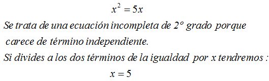 Ecuaciones de Segundo Grado