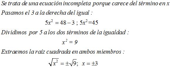 Ecuaciones de Segundo Grado