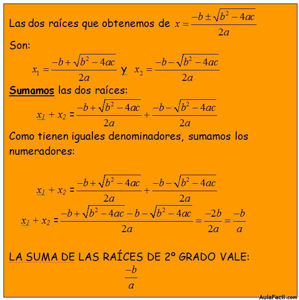 Ecuaciones de Segundo Grado