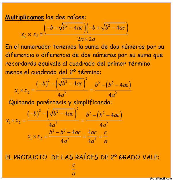 Ecuaciones de Segundo Grado