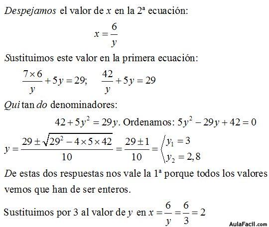 Sistema de Ecuaciones de Segundo Grado con dos incógnitas