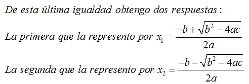 Ecuaciones de Segundo Grado