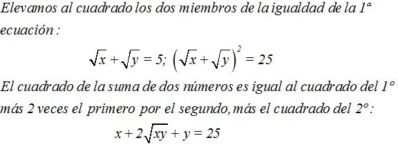 Sistema de Ecuaciones de Segundo Grado con dos incógnitas