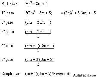 Trinomio Cuadrado De La Forma Ax2 Bx C Algebra