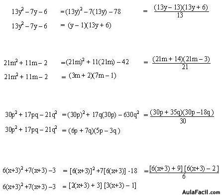 Trinomio Cuadrado De La Forma Ax2 Bx C Algebra