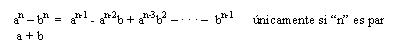 Suma o diferencia de dos potencias iguales