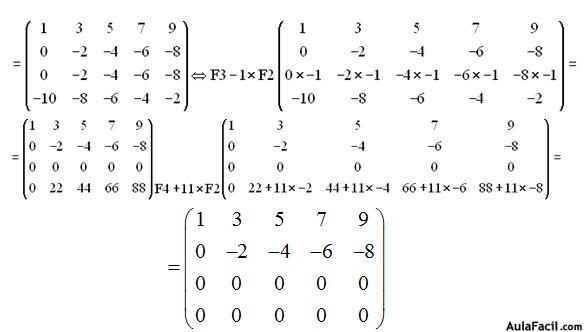 Rango de una matriz- Distintas formas de calcularlo