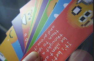 tarjetas de colores