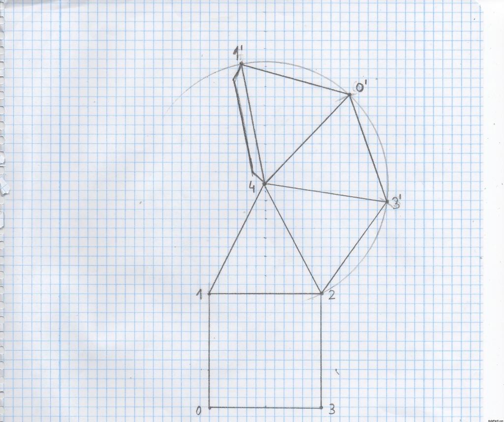 Plantilla pirámide recta base regular