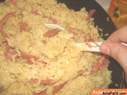 porción de arroz.