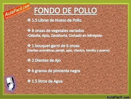 Fondo de Pollo & Ingredientes