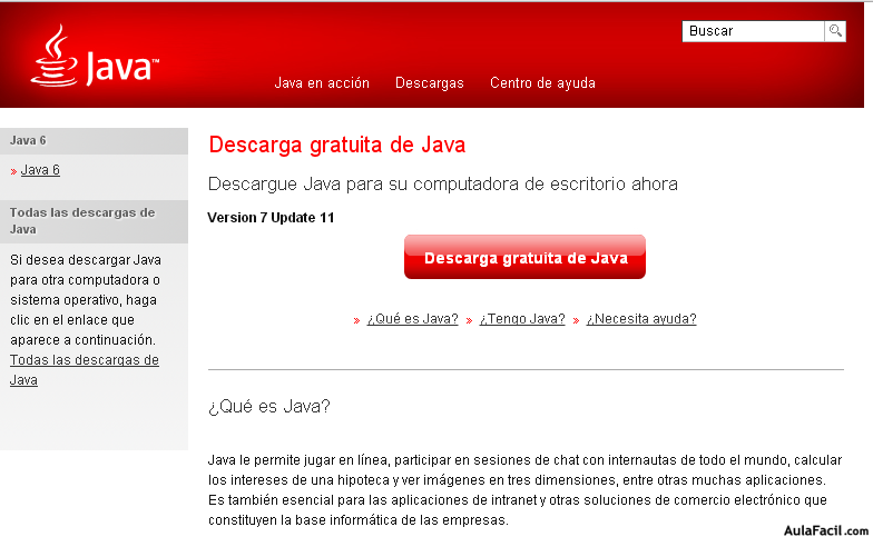 Descargar Java