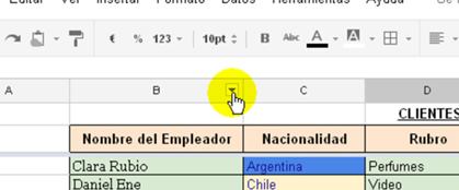 Eliminación o inserción de columnas