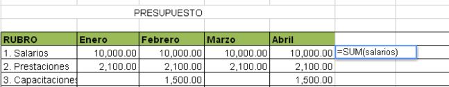 Operaciones a partir de intervalos