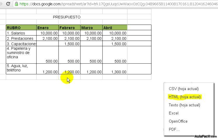 Guardar con diferentes tipos de archivo