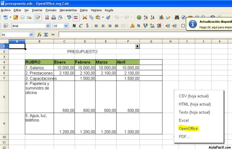 Guardar con diferentes tipos de archivo