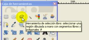 arrendamiento Disponible madre 🥇▷【 Herramienta de Selección Libre - Gimp 2.6.10 】
