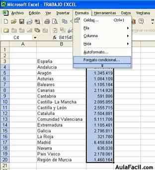 Formatos condicionales y autoformatos