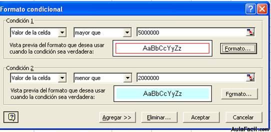 Formatos condicionales y autoformatos