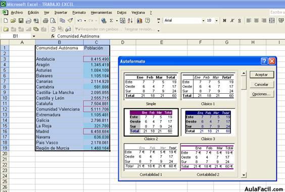 Formatos condicionales y autoformatos