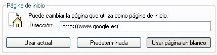 Cambiar página de inicio de Internet Explorer