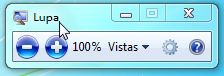 Herramientas de Widows 7: Lupa