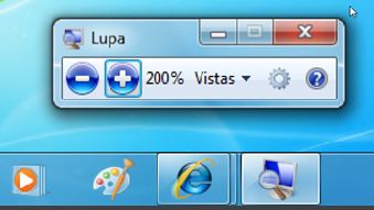 Herramientas de Widows 7: Lupa