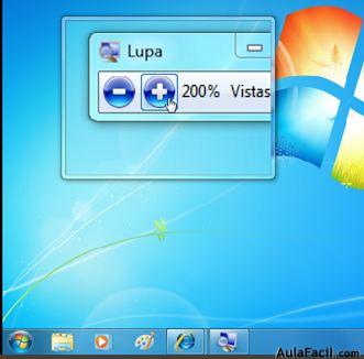 Herramientas de Widows 7: Lupa