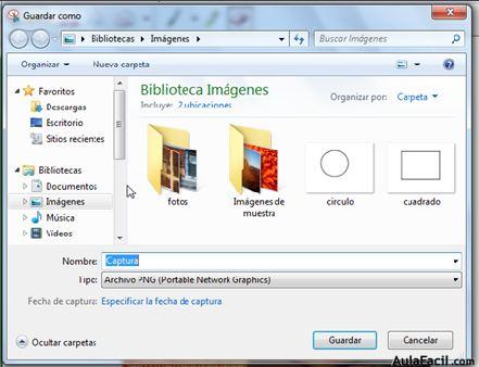 Herramientas de Windows 7: Recortes