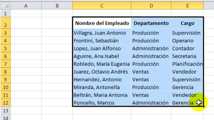 Formato a la Tabla - Dibujar Bordes