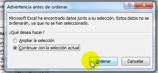 Formato a la Tabla - Ordenar Alfabéticamente e insertar Filas