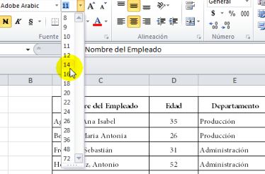 Formatos de Fuente, cómo cambiar el aspecto del texto y los números