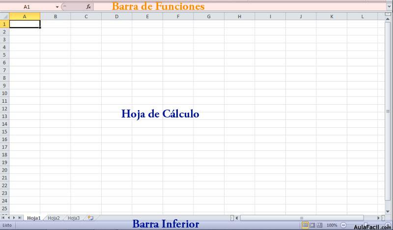 Interfaz Excel 2010