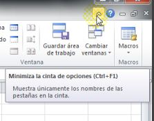 Interfaz Excel 2010