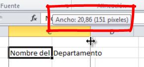 Ajustes para Filas y Columnas